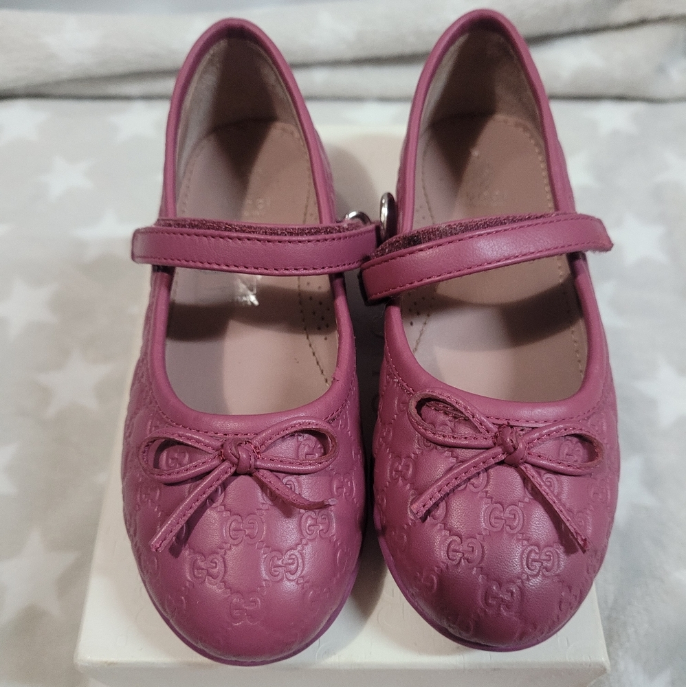 Authentic Gucci Ballerina Toddler girl Sandal, Size 26/US 10, Color: Rose Peoni